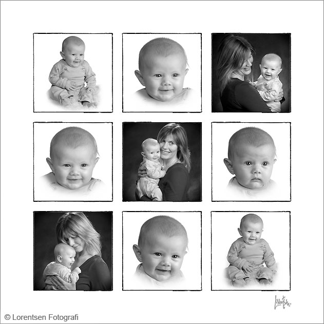 Mor og barn foto collage